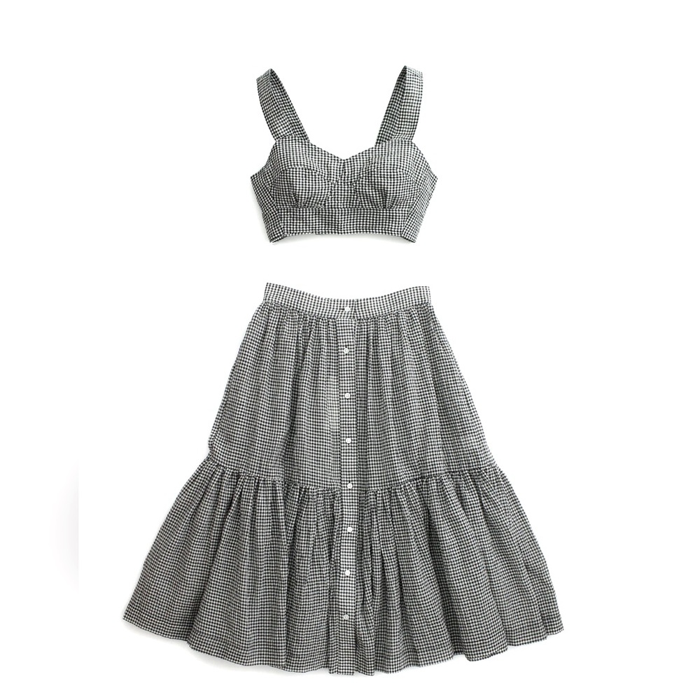CARON CALLAHAN// VIVIAN BRA TOP// GINGHAM